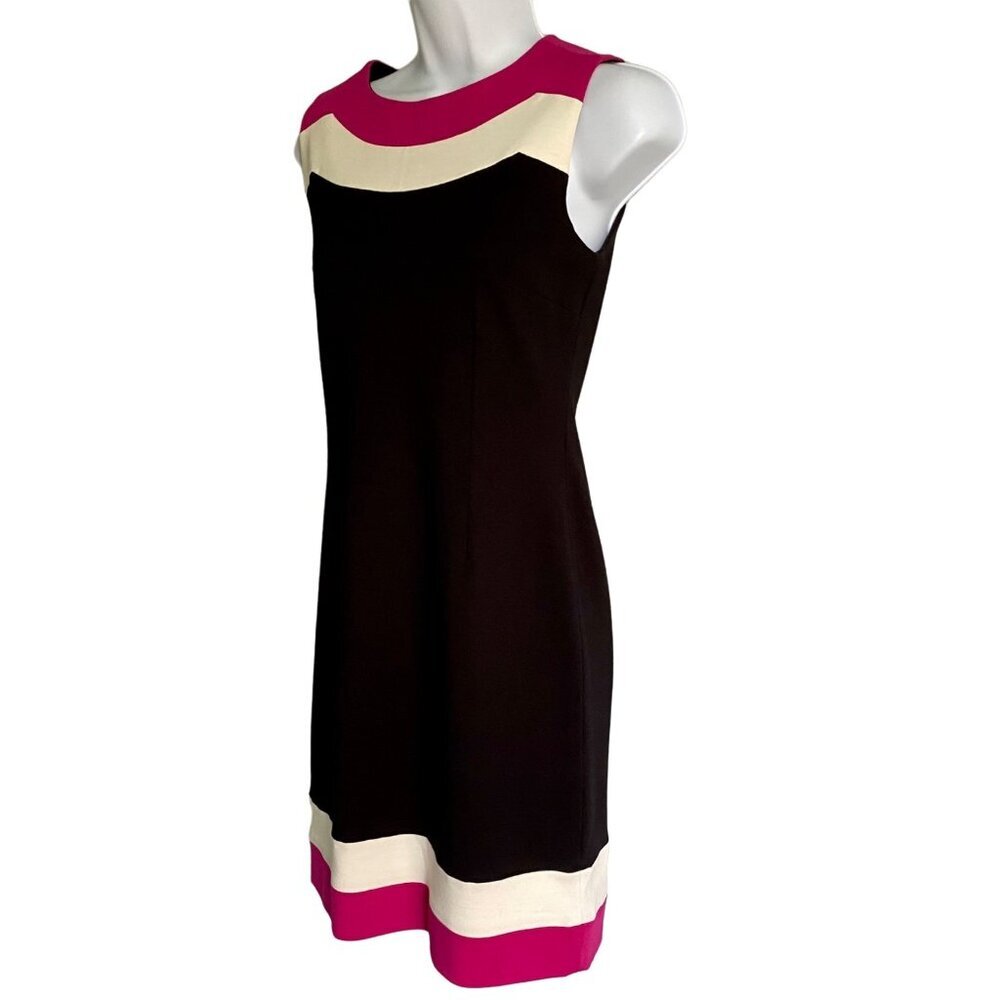 Lilly Pulitzer Sleeveless Black Allaire Colorblock Dress Hidden Back Zip Size XS - Picture 3 of 10